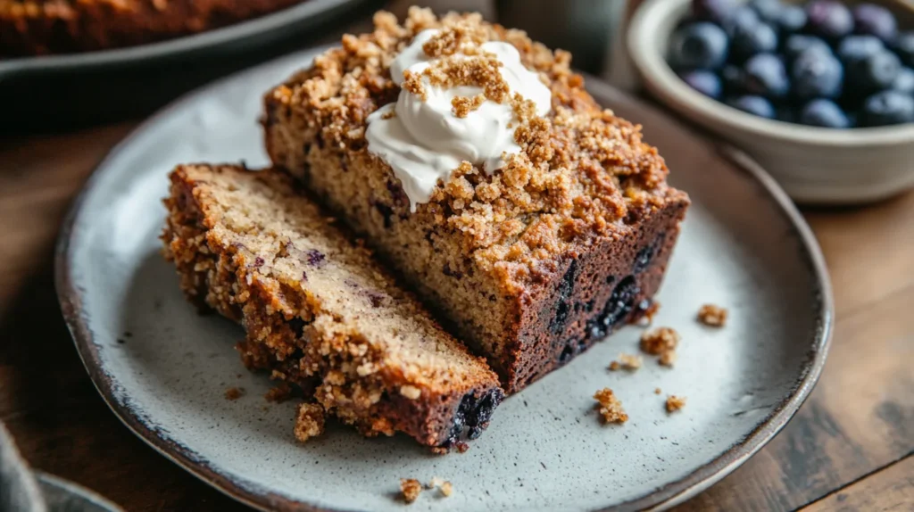 "AIP desserts: Banana bread and blueberry crumble"