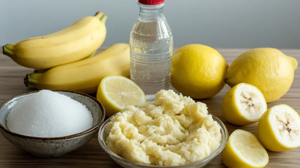 Ingredients for banana soda