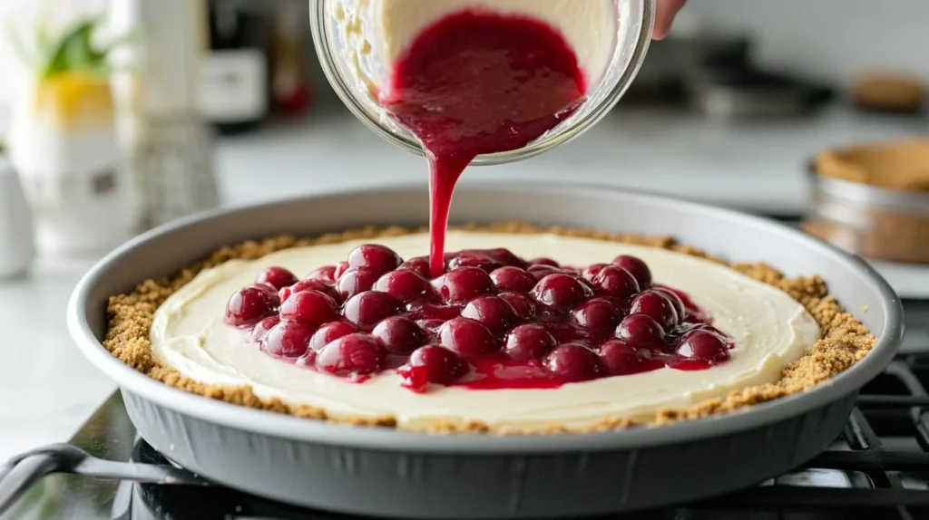 Steps to make cherry cheesecake