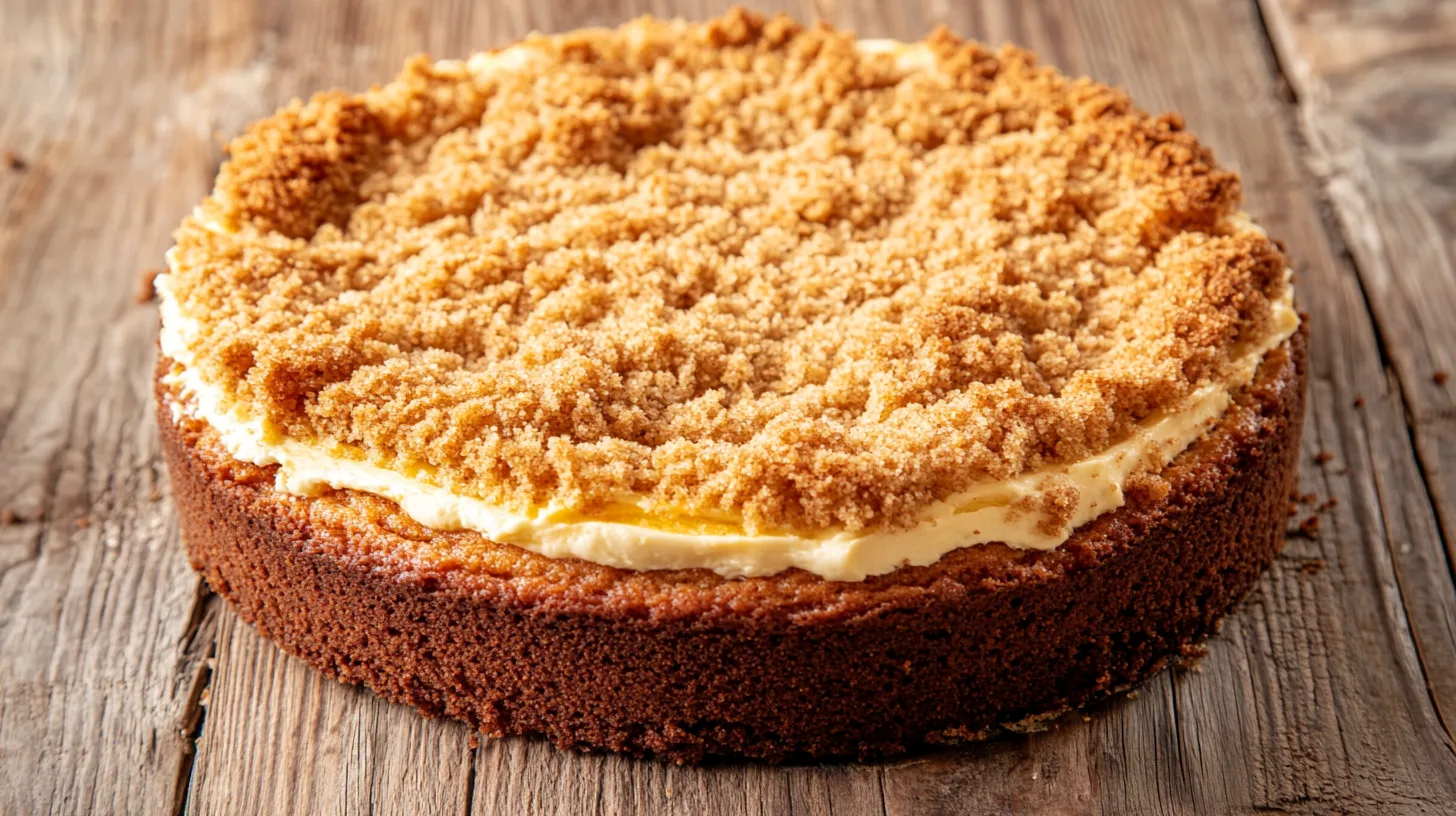 Freshly baked cream cheese coffee cake