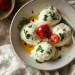 AI-generated image of mozzarella stuffed ricotta for an Italian recipe