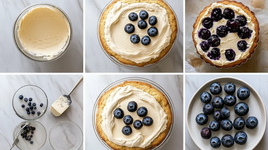 Step-by-step process for making cream cheese coffee cake