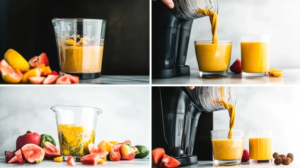 Steps for preparing a tropical smoothie